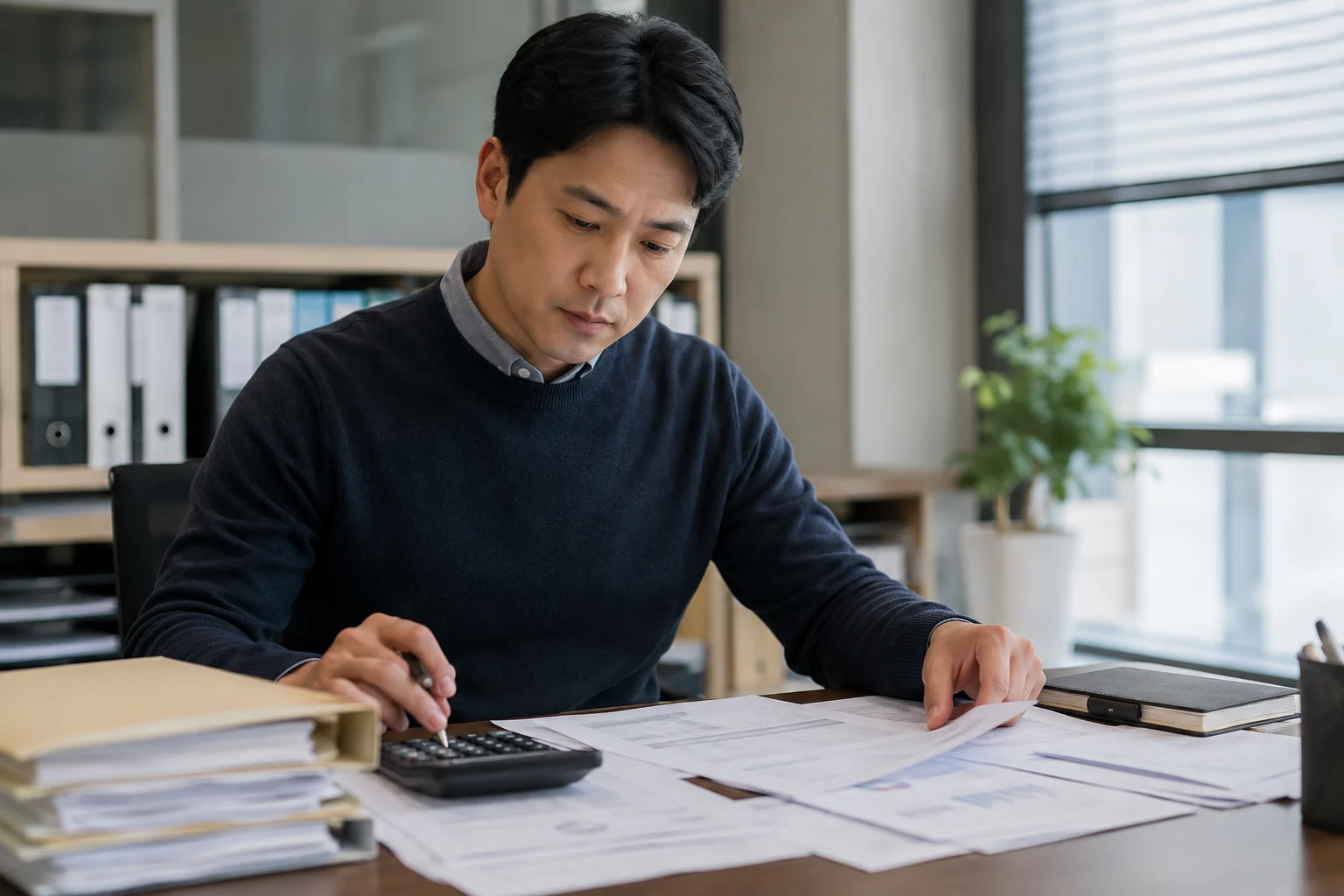 상속세 및 증여세법 신고 준비 장면